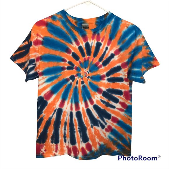 Gildan Other - 🍭KIDS Tie-Dye T-Shirt | Orange/Blue | Large
